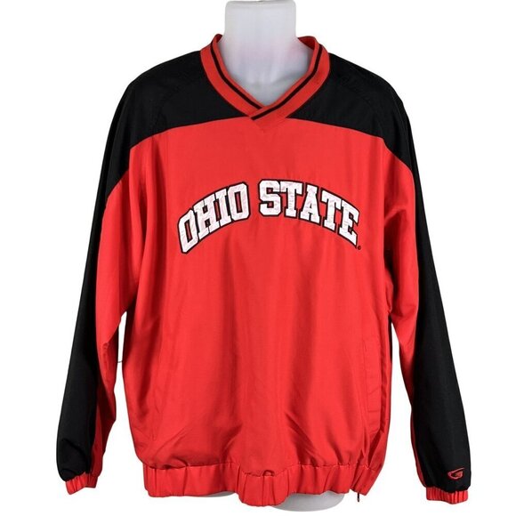 Ohio State University 58 Sports Men L 3D Spell Out Pullover Varsity Jacket Lined - Picture 7 of 16